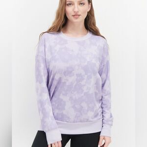 Women's Mondetta Purple Tie-Dye Sweatshirt, Size XL